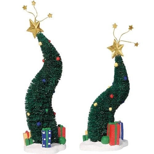 Department 56 General Village Green Glitter Sisal Trees (Set of 2)