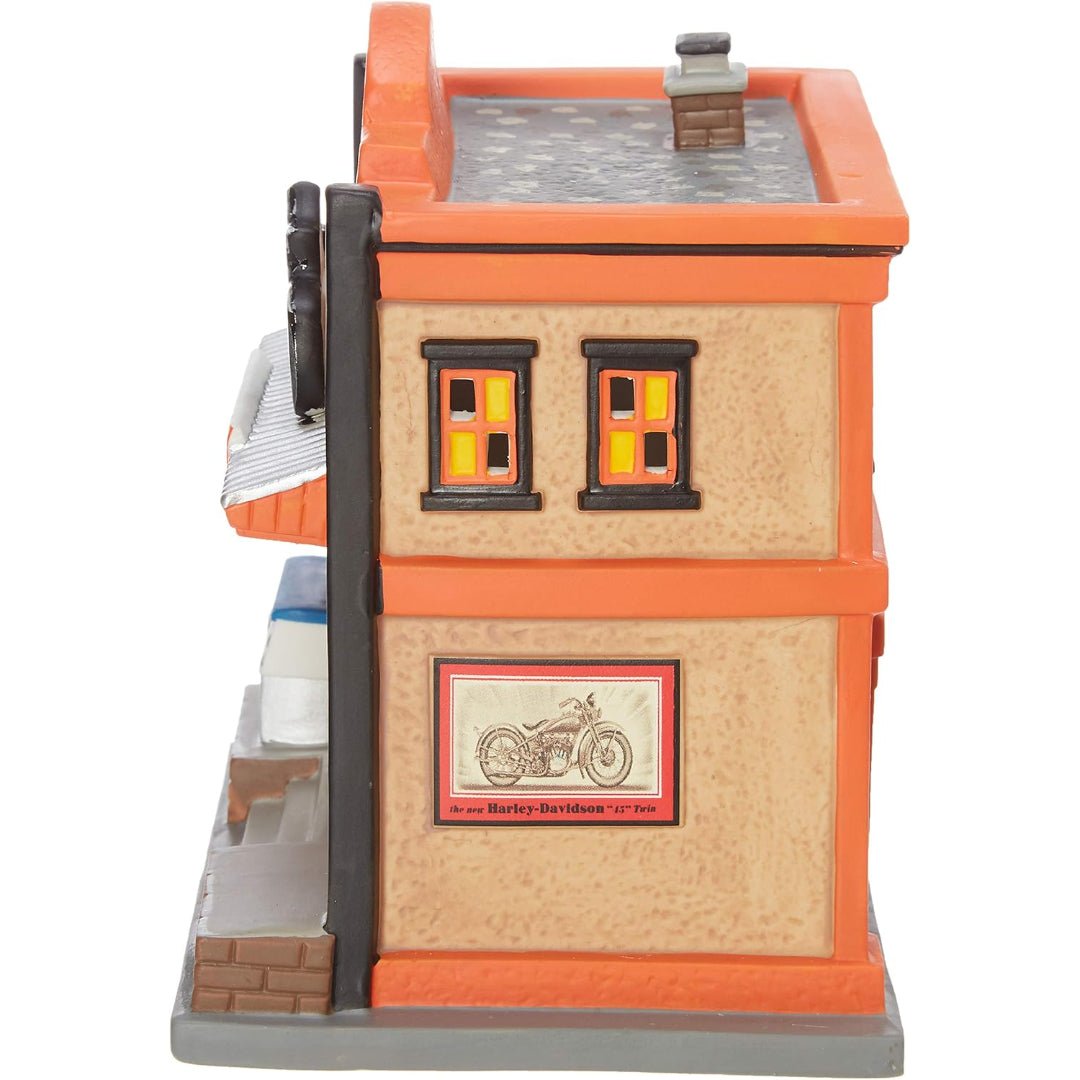 Department 56 Harley Davidson Village Clubhouse Lit House Box Set