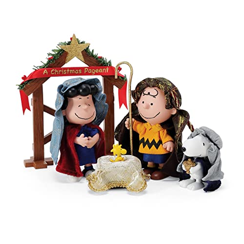 Department 56 Peanuts by Possible Dreams Christmas Pageant Figurine Set, 7.5 Inch, Multicolor