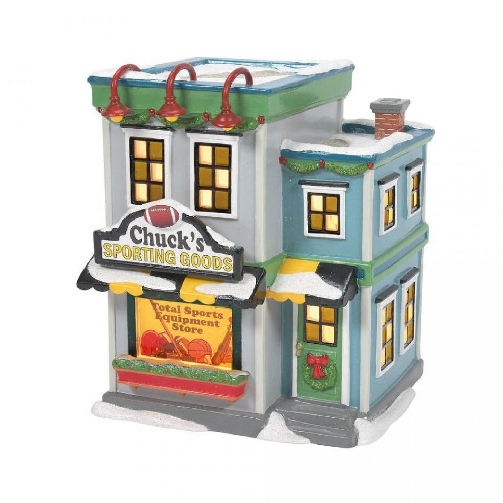 Department 56 Peanuts Village Chuck's Sporting Goods Store Lit Building, 6.8"