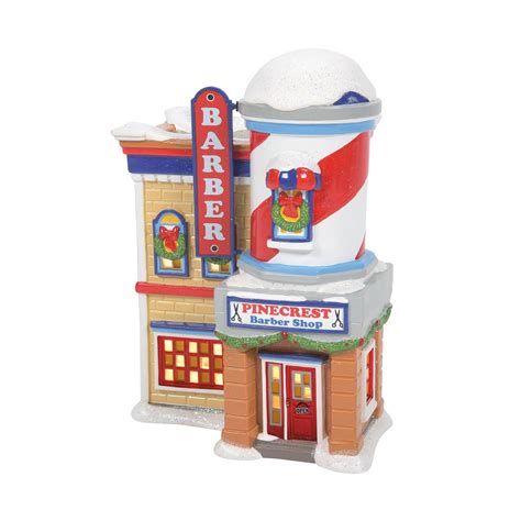 Department 56 Peanuts Village Pinecrest Barber Shop Lit Building, 7.44"