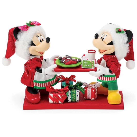 Department 56 Possible Dreams Mickey and Minnie Mouse Fresh Baked Cookies for Santa Figurine, 5.5"