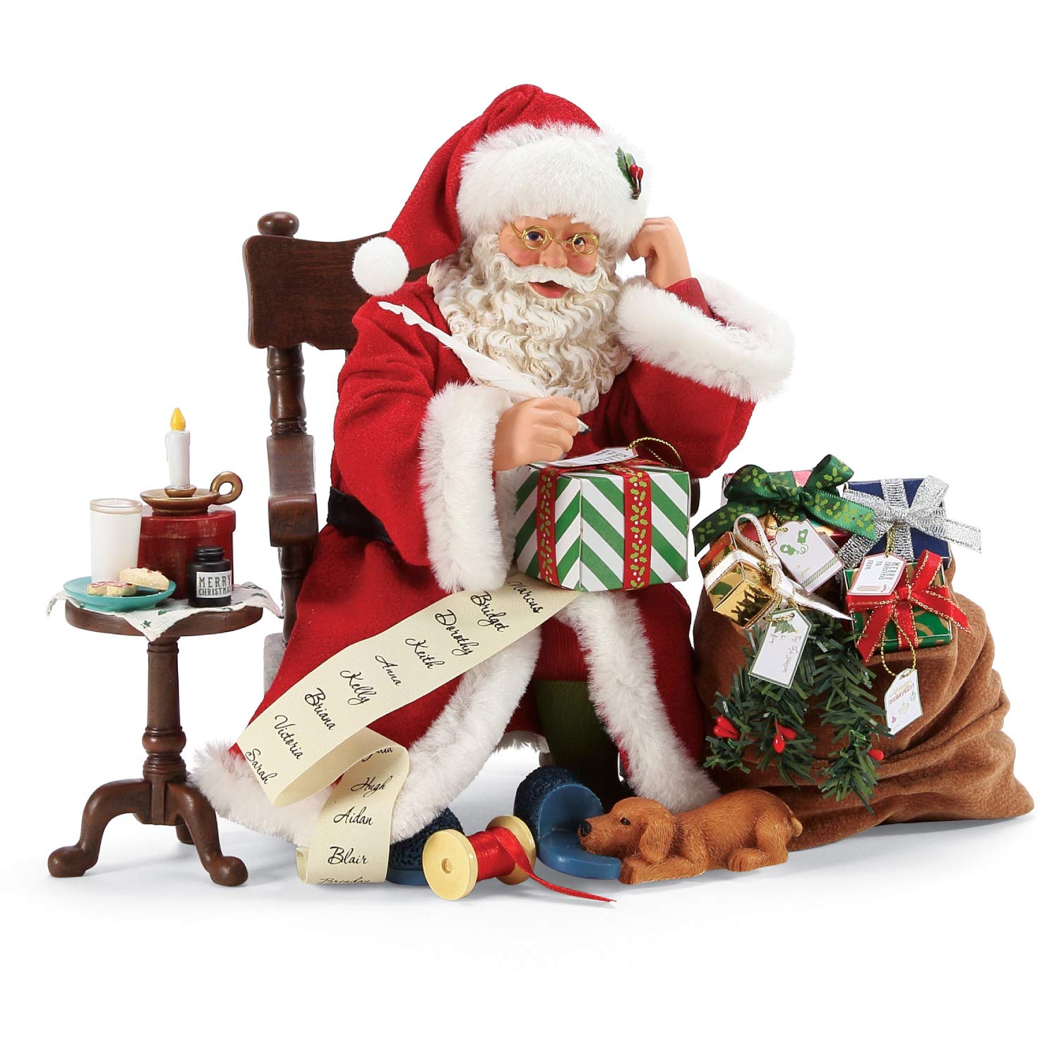 Department 56 Possible Dreams Santa Christmas Traditions Fine Details Limited Edition Figurine Set, 8.5"
