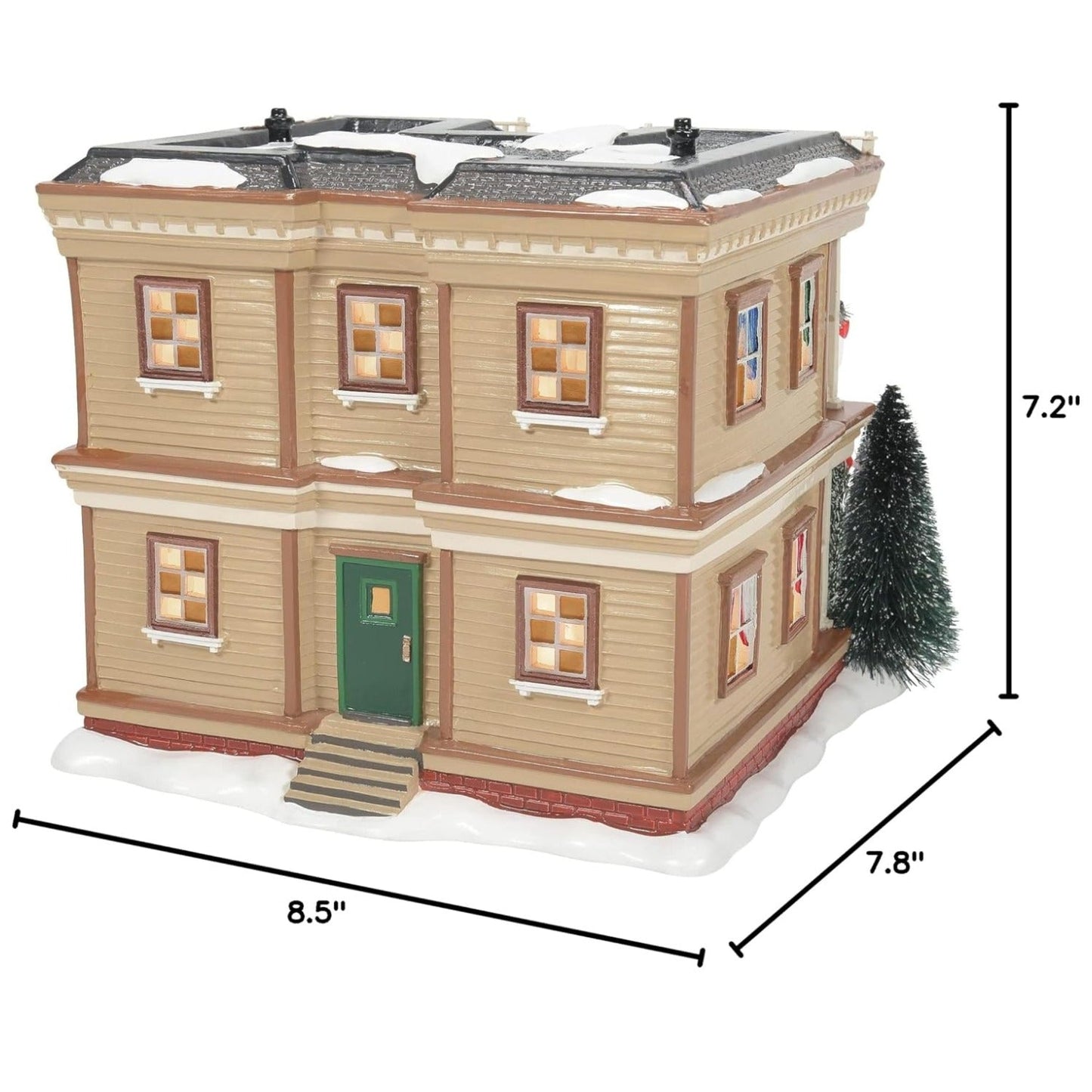 Department 56 Snow Village Holiday Apartment Flats Lit Building, 7.2 Inch