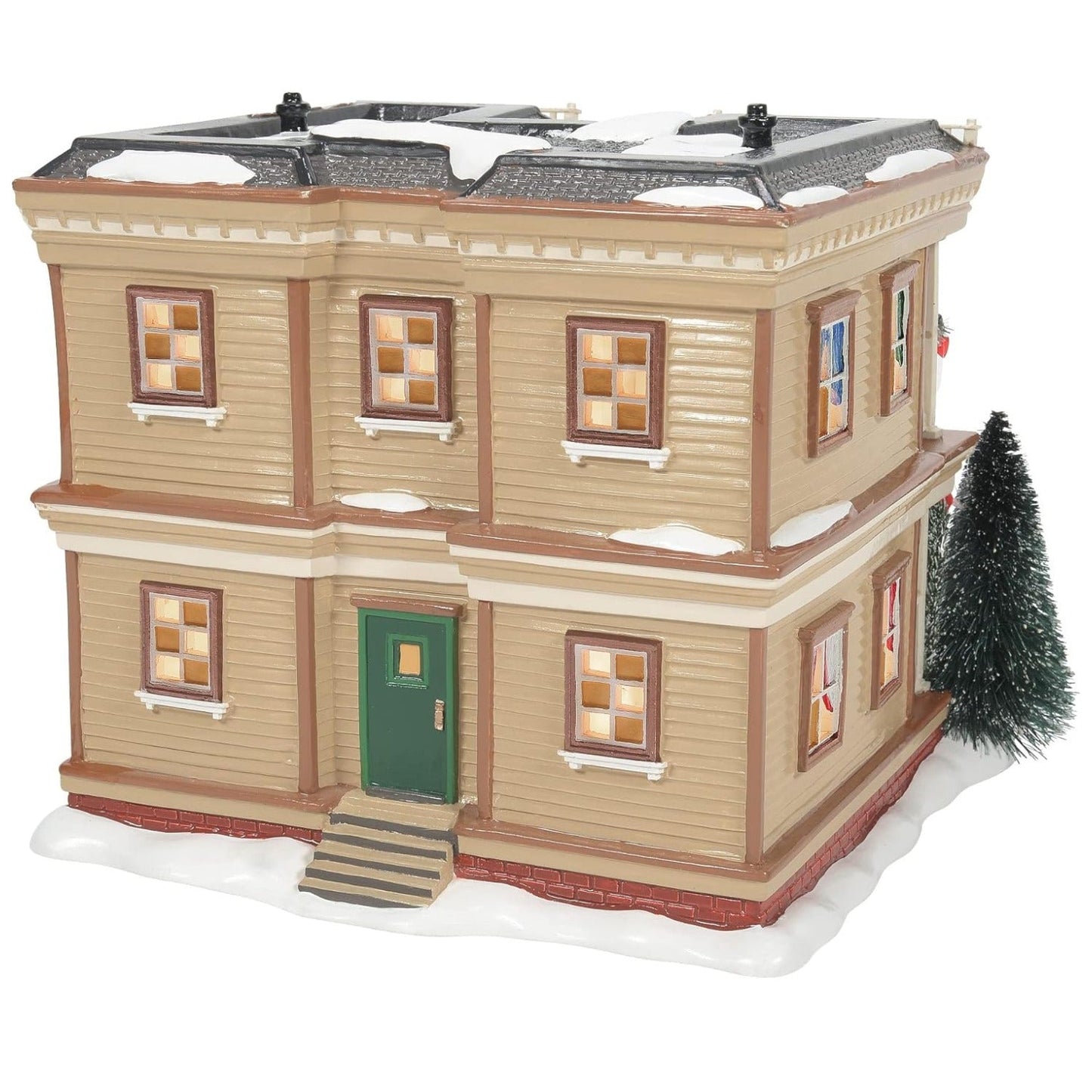 Department 56 Snow Village Holiday Apartment Flats Lit Building, 7.2 Inch