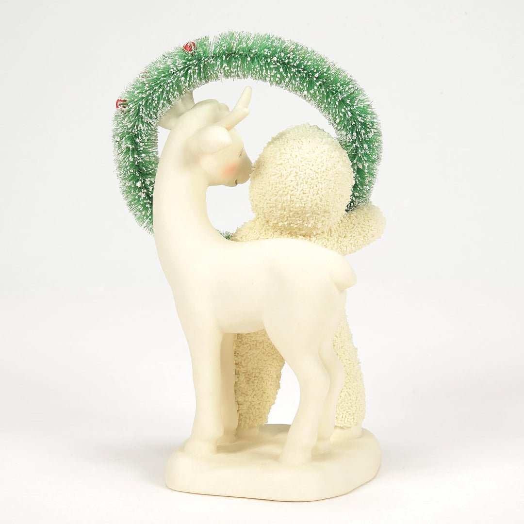 Department 56 Snowbabies Christmas Jubilee Meet in The Middle Wreath Figurine, 4"