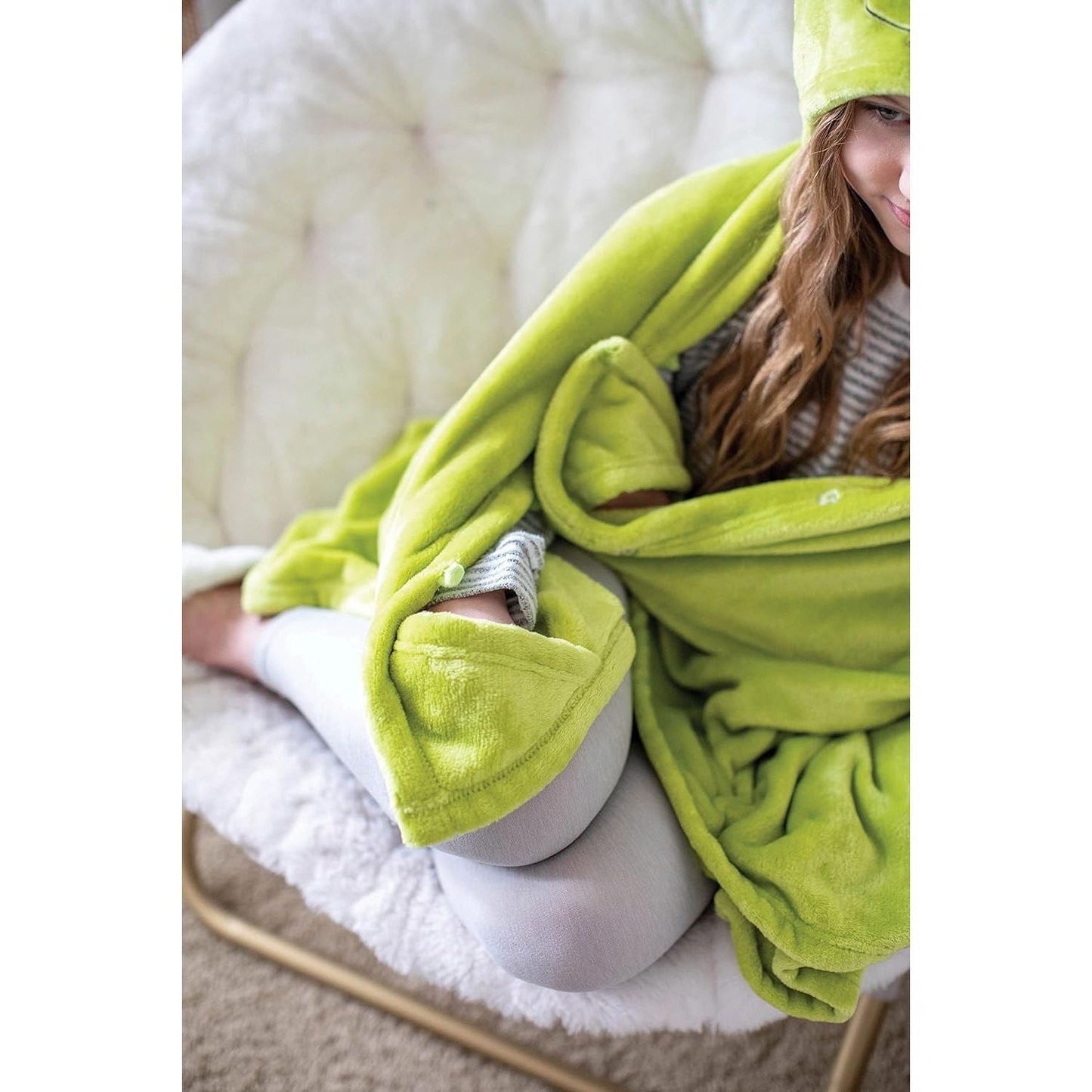 Department 56 Snowpinions Snow Throw The Grinch Super Soft Fleece Hooded Blanket, 45x60
