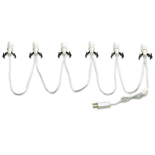 Department 56 Village Collection Accessories Six Socket Light Set, 108 Inch, White