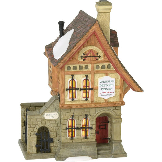 Dept. 56 Dickens Village Marshalsea Debtors Prison Lit Building, 7.5"