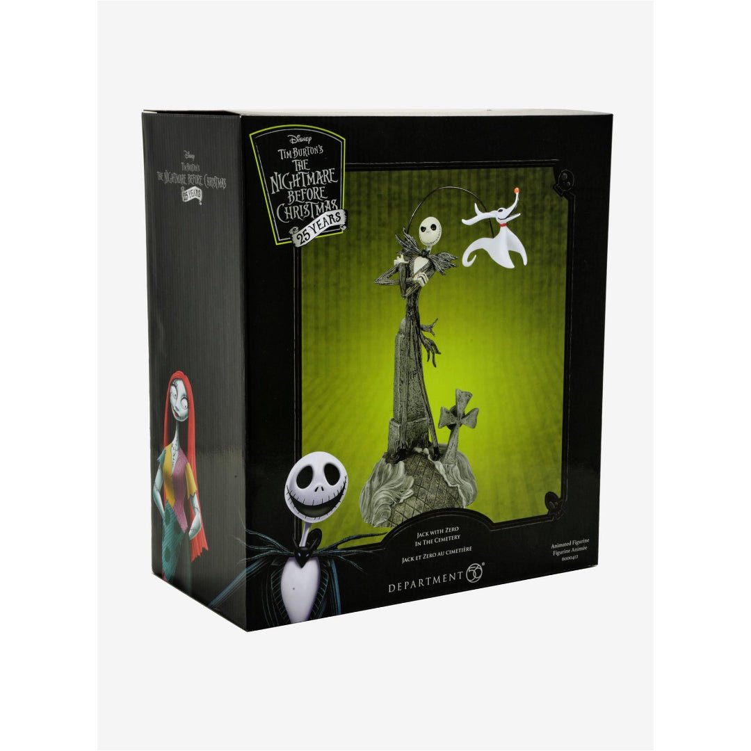 Dept 56 Nightmare Before Christmas Jack with Zero in Graveyard Figurine, 11.5"