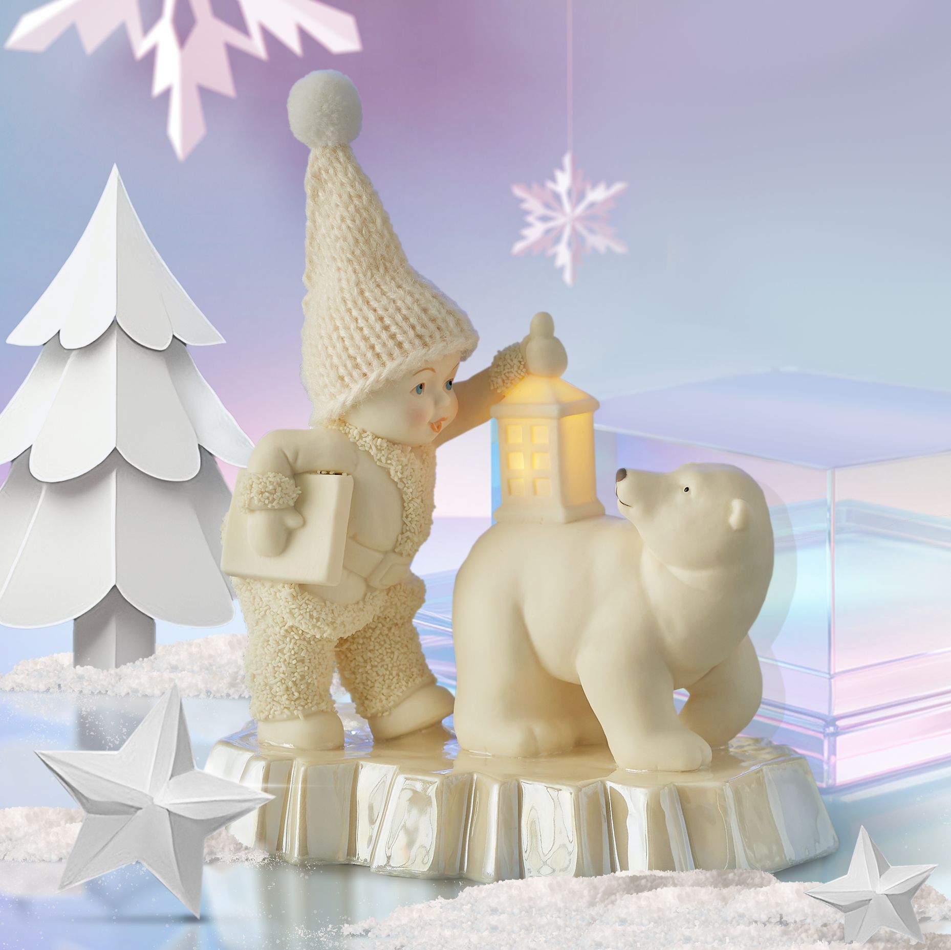 Dept. 56 Snowbabies Classic Snowbabies Polar Illumination Figurine, 5.9"