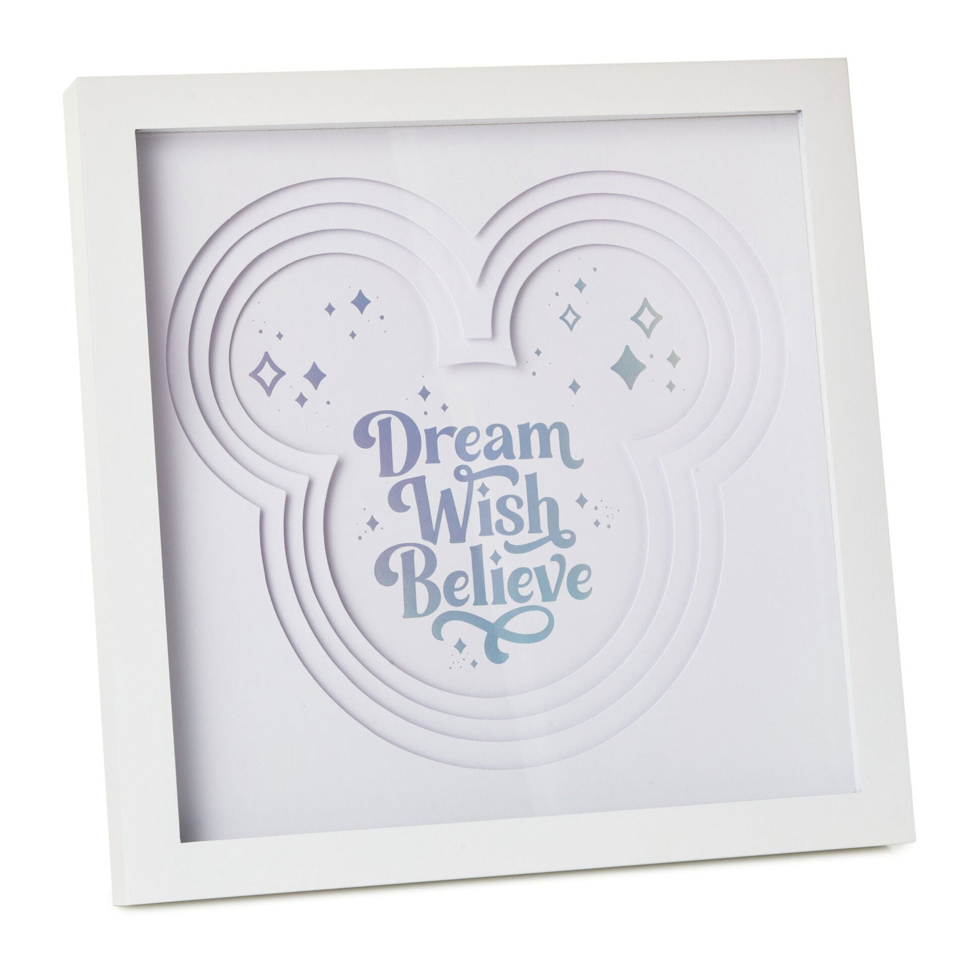 Disney 100 Years of Wonder Dream Wish Believe Framed Art, 10.5x10.5