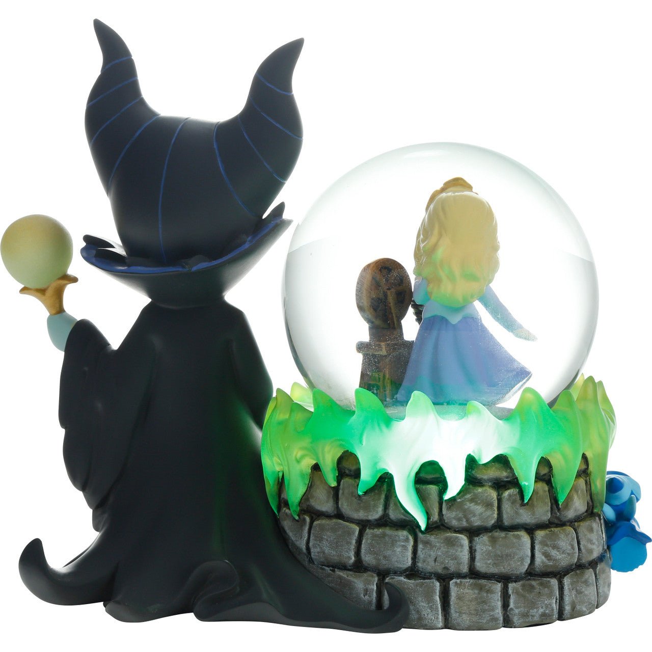 Disney Aurora Inside with Maleficent Outside Snow Globe