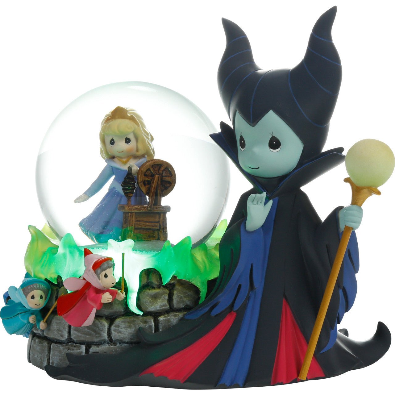 Disney Aurora Inside with Maleficent Outside Snow Globe