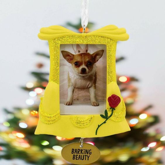 Disney Beauty and the Beast Belle Pet Photo Frame Hallmark Ornament