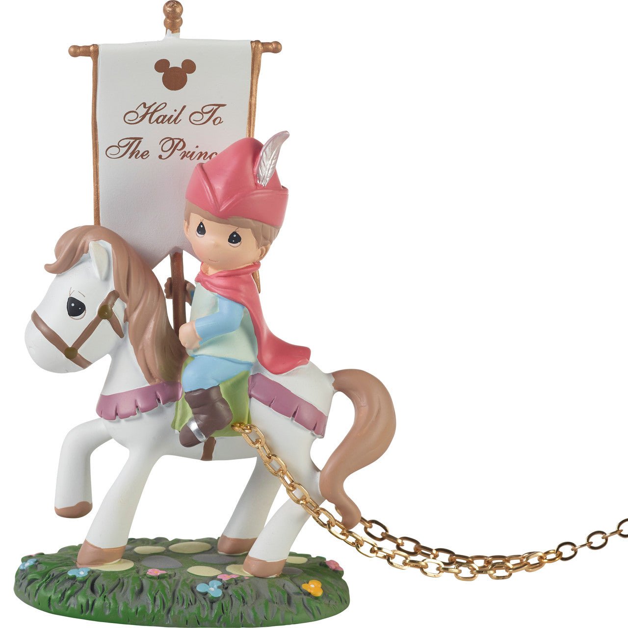 Disney Birthday Parade Prince Phillip On Horse With Banner Figurine