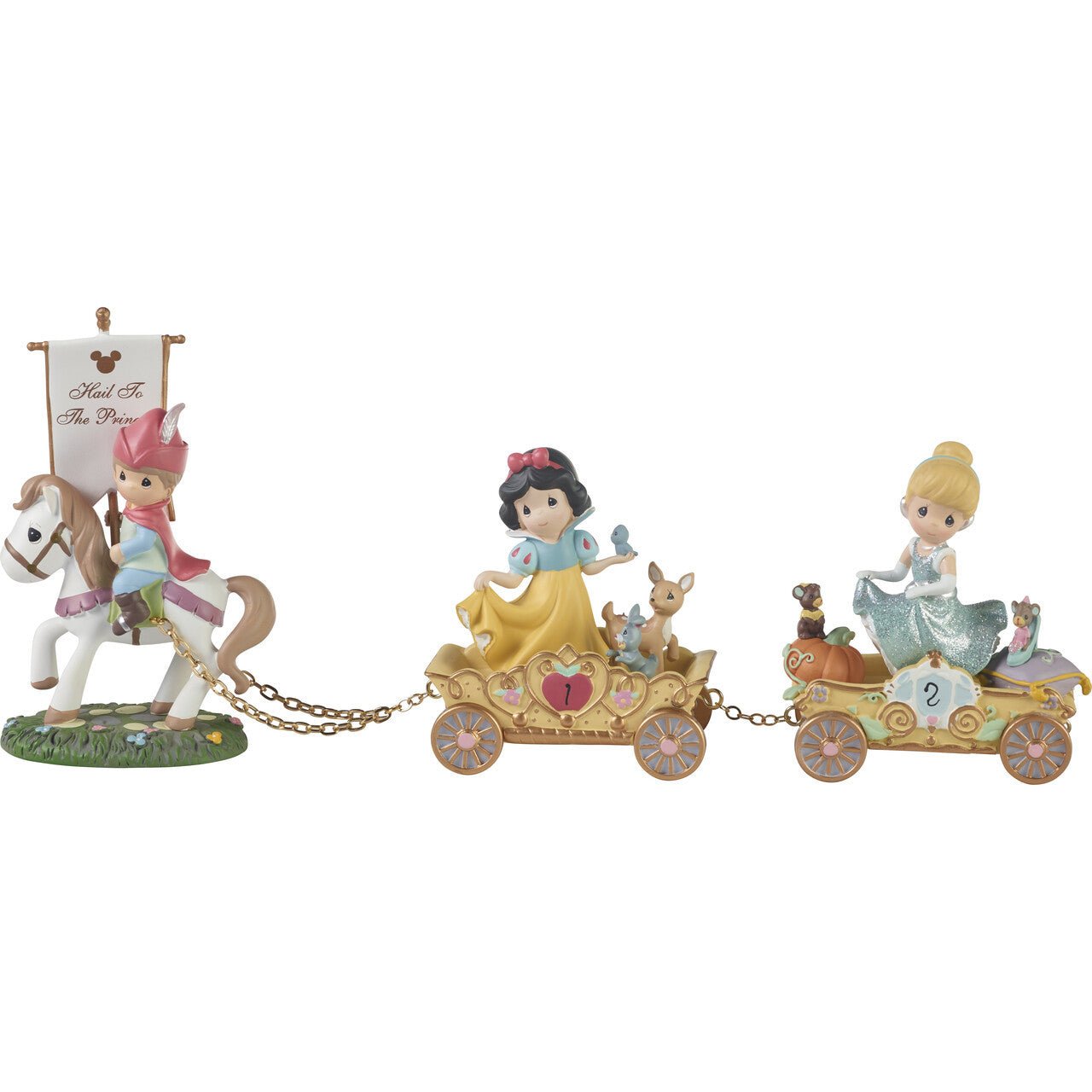 Disney Birthday Parade Prince Phillip On Horse With Banner Figurine