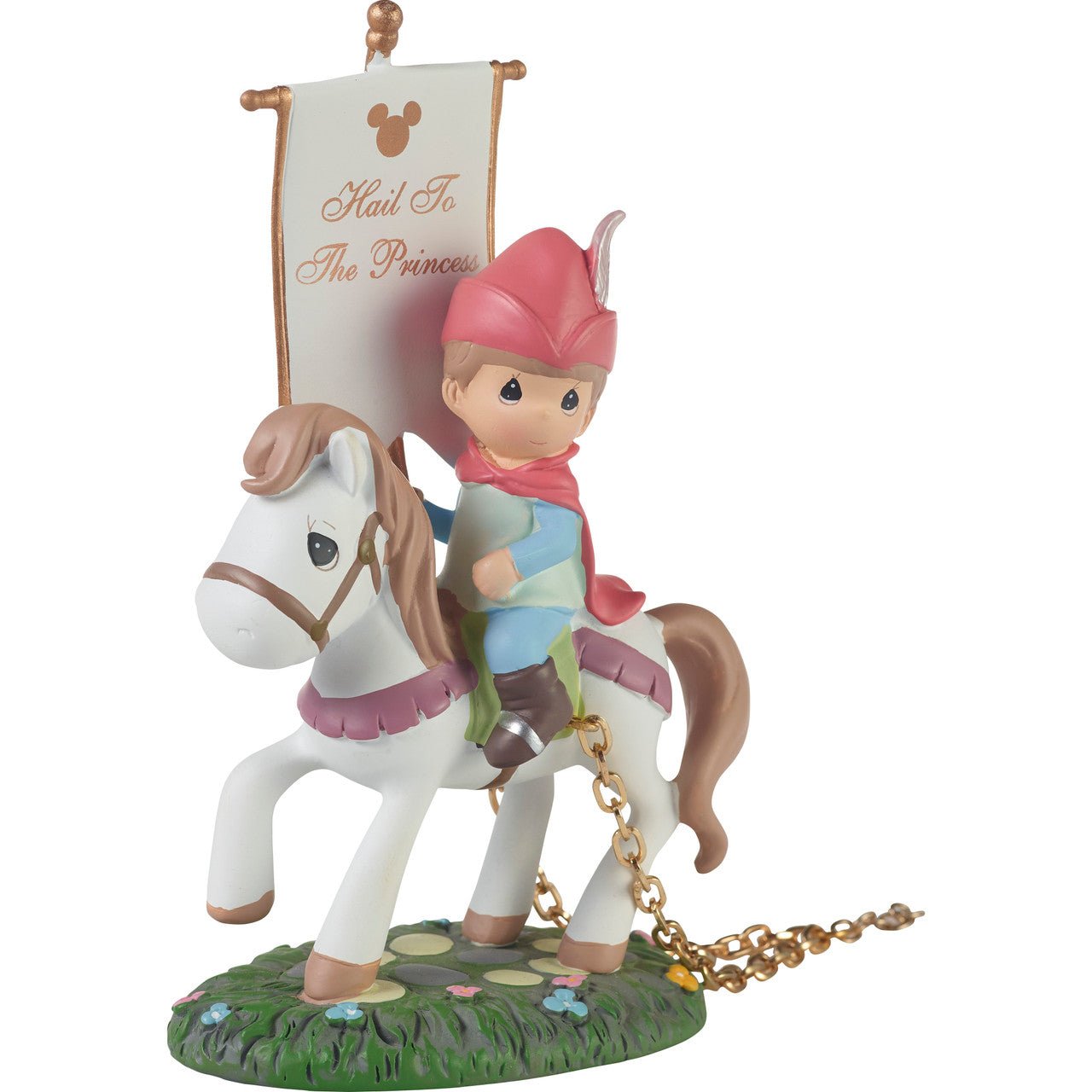 Disney Birthday Parade Prince Phillip On Horse With Banner Figurine