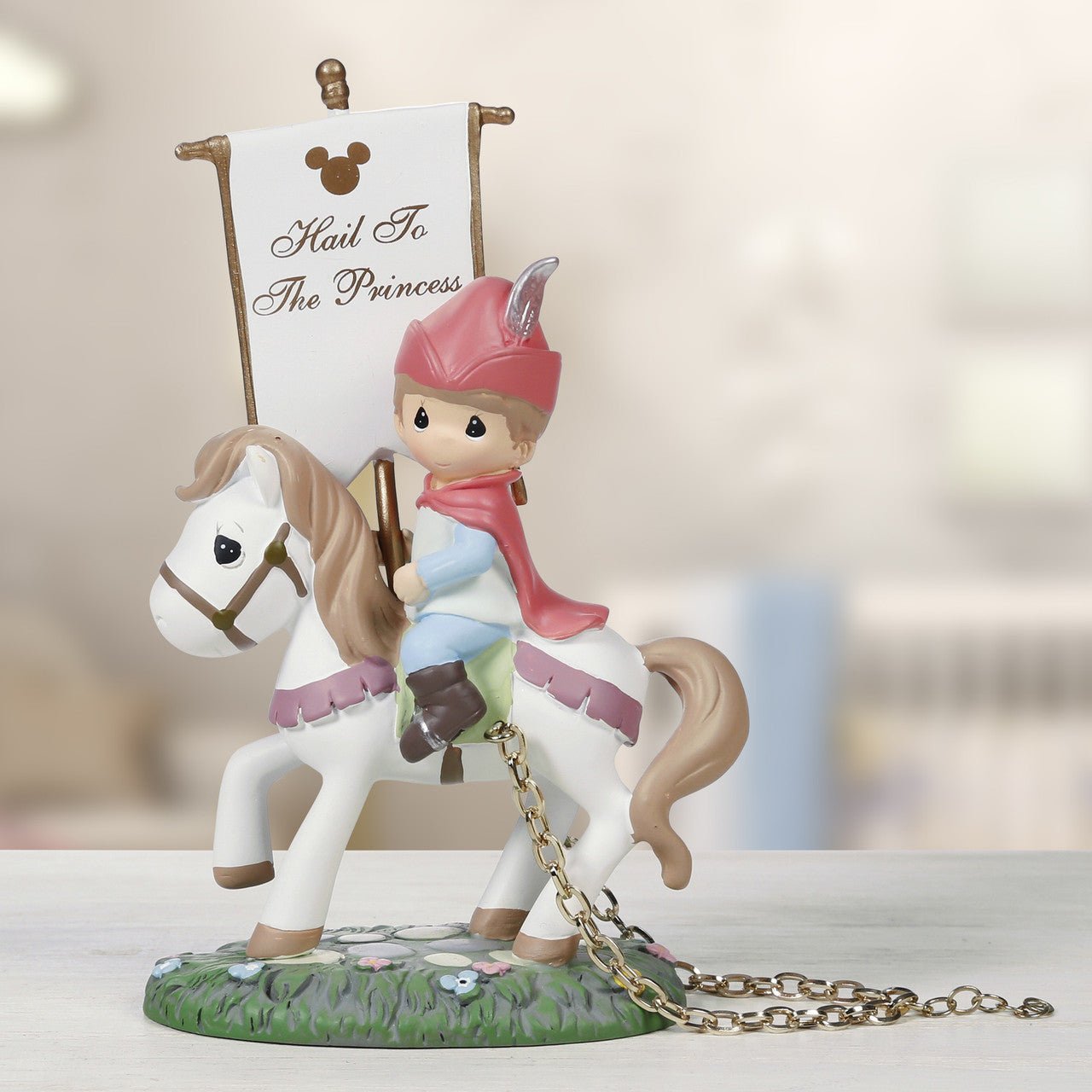 Disney Birthday Parade Prince Phillip On Horse With Banner Figurine