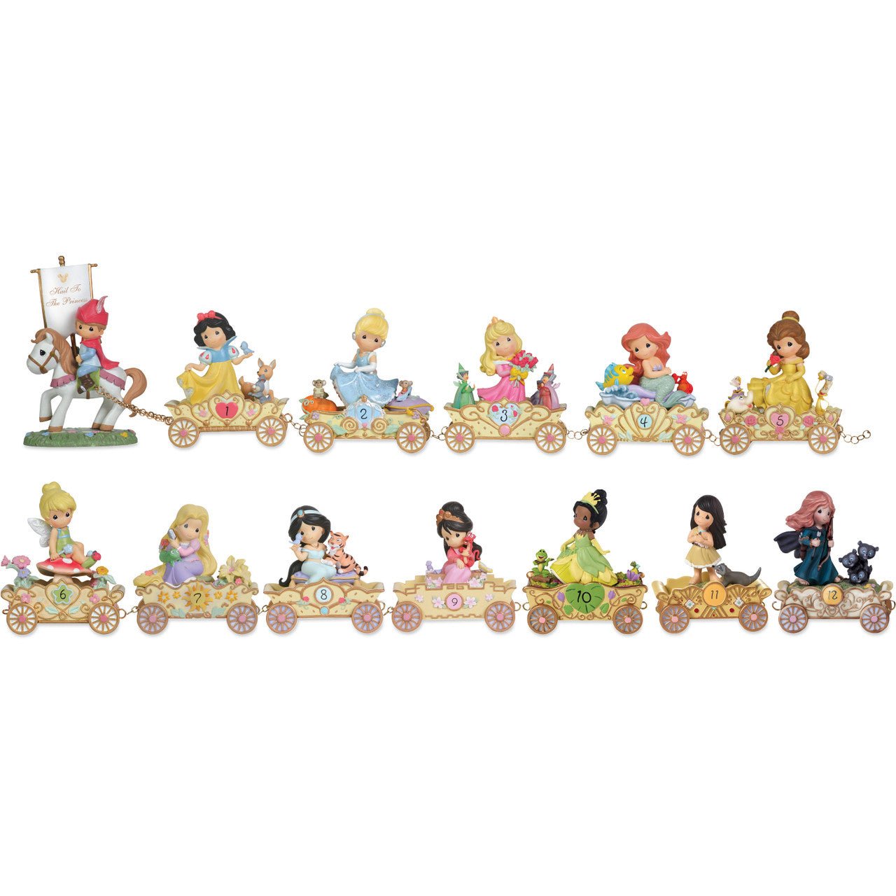 Disney Birthday Parade Prince Phillip On Horse With Banner Figurine