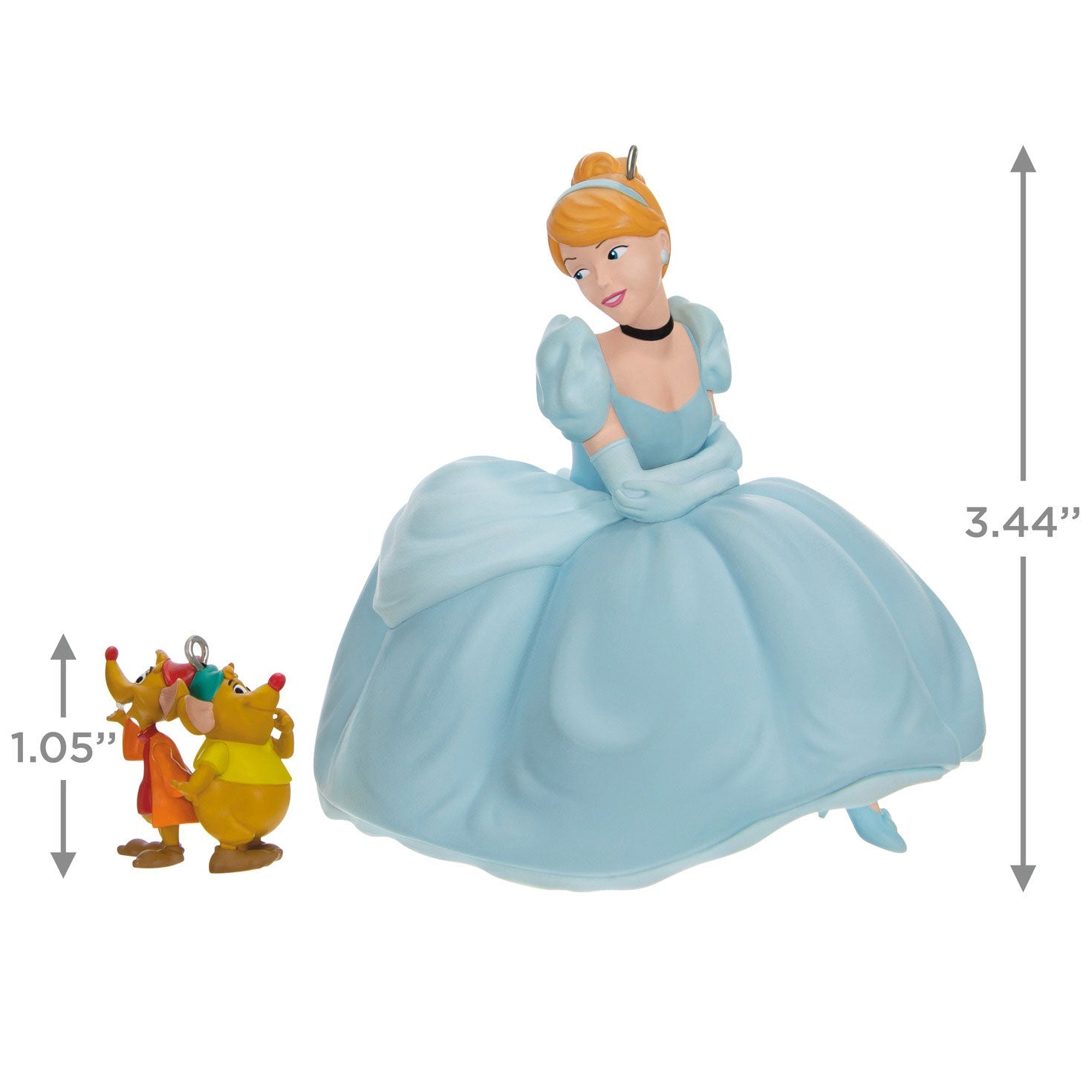 Disney Cinderella Jaq and Gus Love Cinderelly Christmas, 2023 Keepsake Ornaments, Set of 2