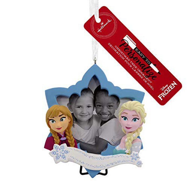 Disney Frozen Anna and Elsa Picture Frame Personalized Hallmark Ornament