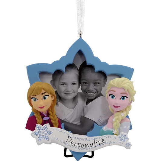 Disney Frozen Anna and Elsa Picture Frame Personalized Hallmark Ornament