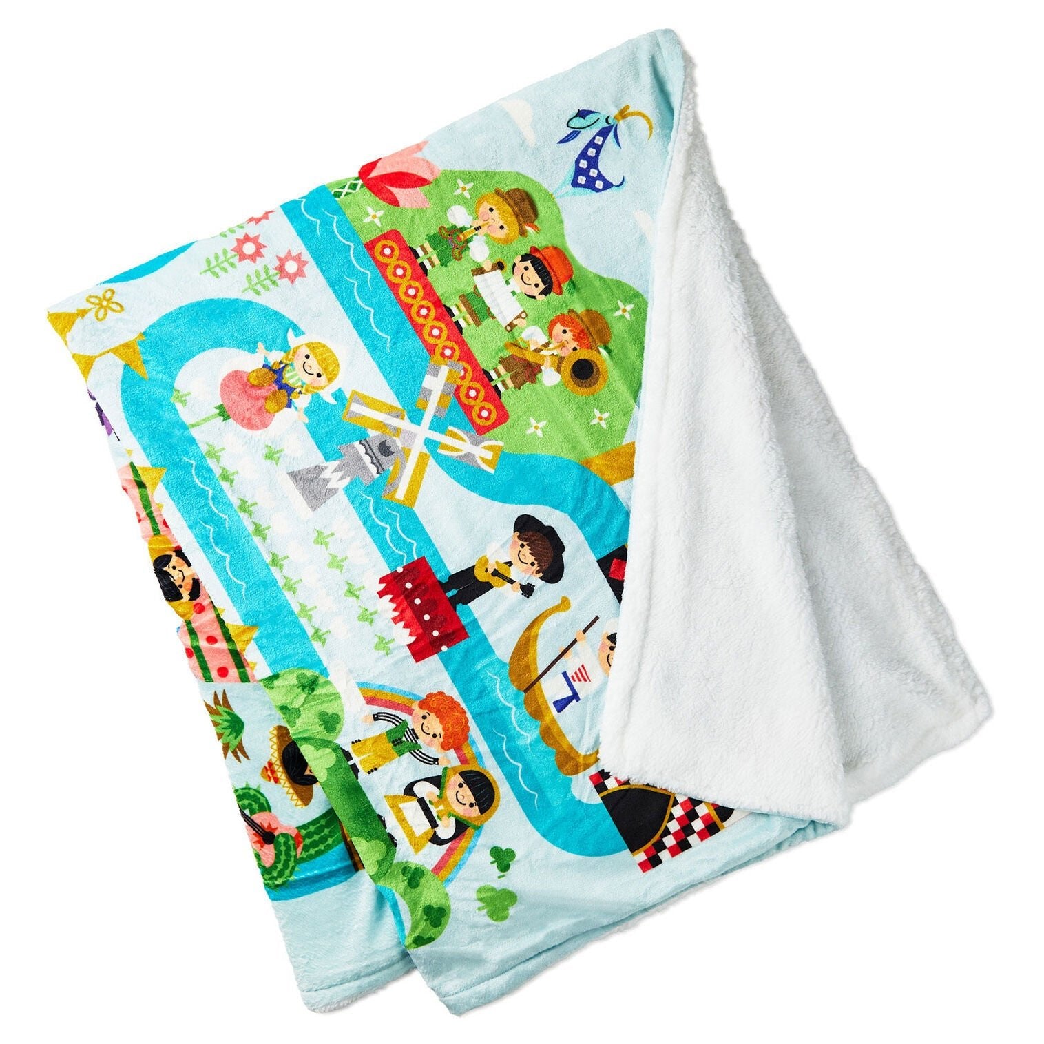 Disney It's a Small World Map Throw Blanket, 60x52