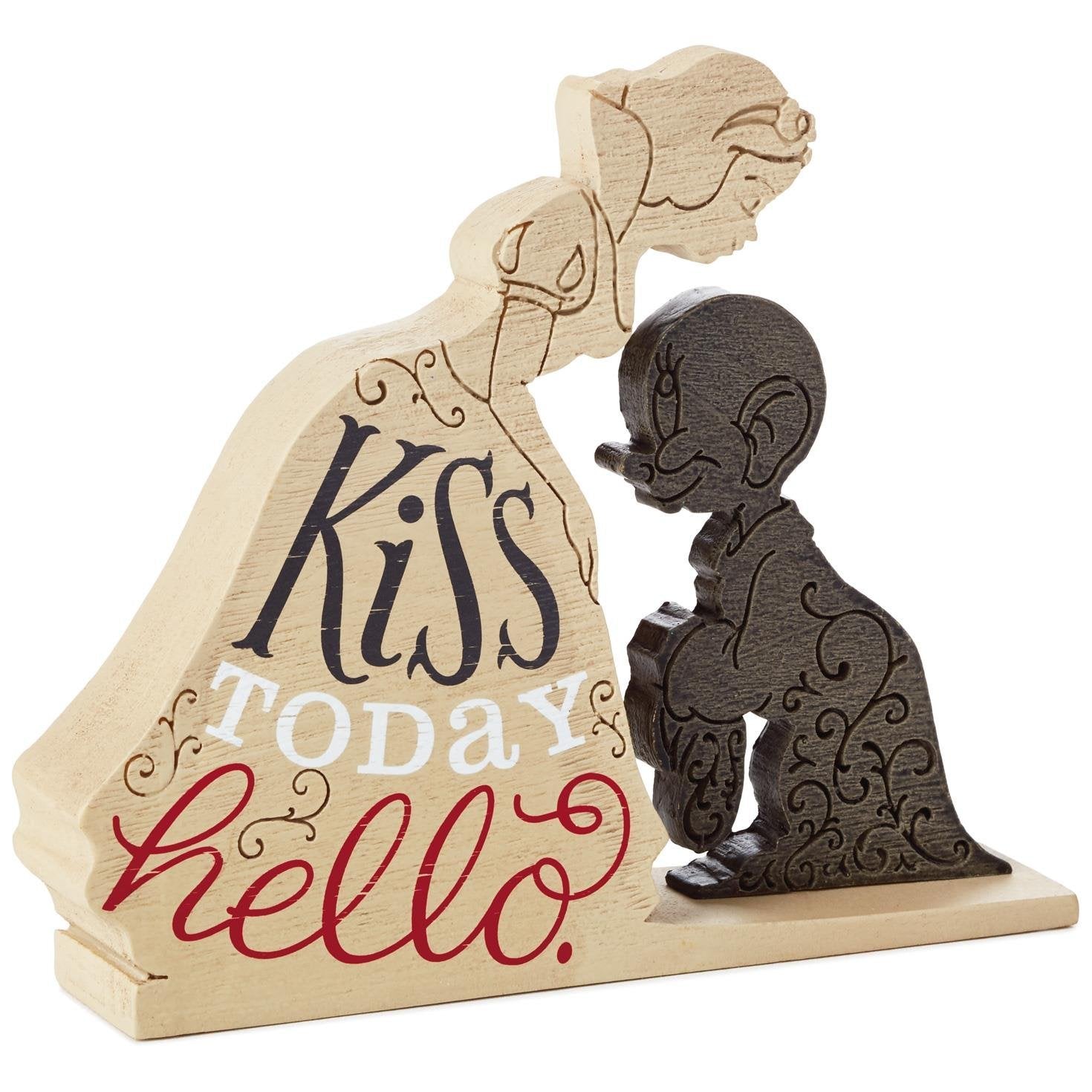 Disney "Kiss Today Hello" Snow White and Dopey Quote Sign