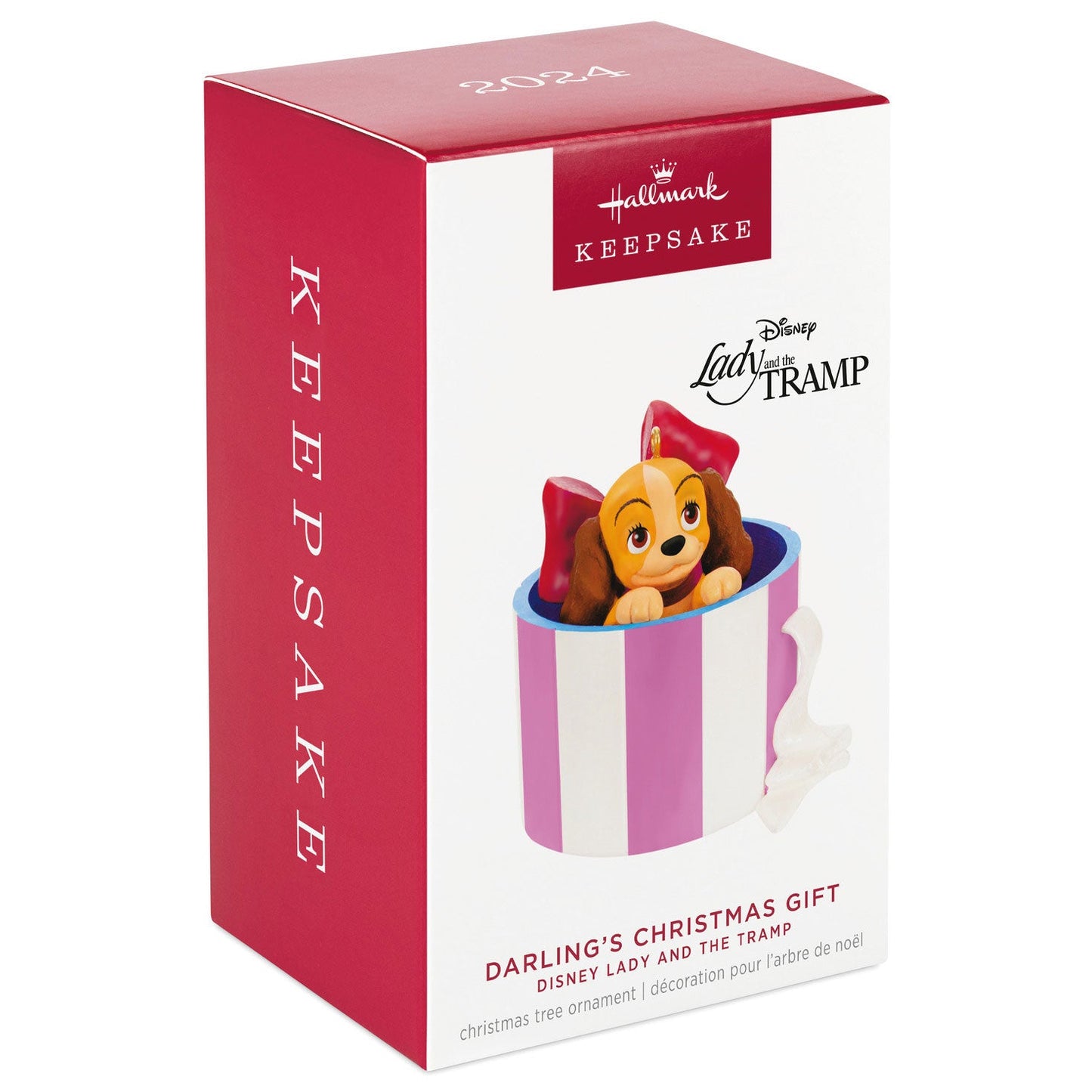 Disney Lady and the Tramp Darling's Christmas Gift 2024 Keepsake Ornament