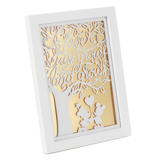 Disney Mickey and Minnie Love Grows Framed Art, 7x9
