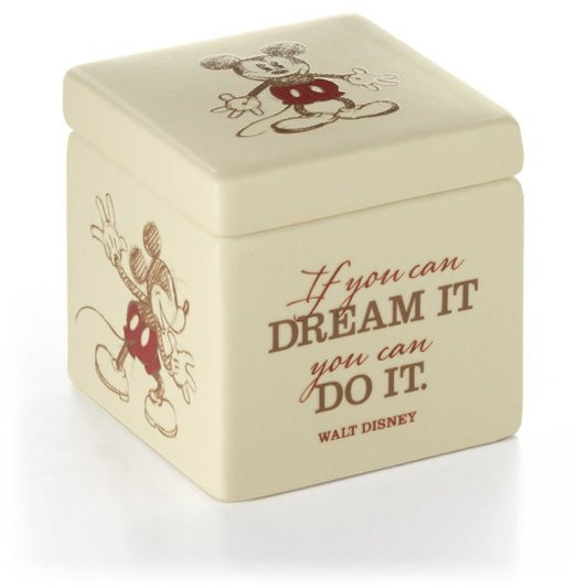 Disney Mickey "If You Can Dream It You Can Do It" Ceramic Box, 2.25"