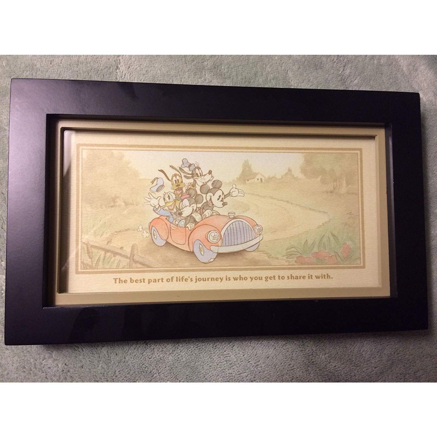 Disney Mickey Mouse and Friends Life's Journey Matted Framed Print