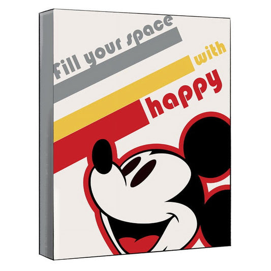 Disney Mickey Mouse Happy Space Wood Quote Sign, 9x11
