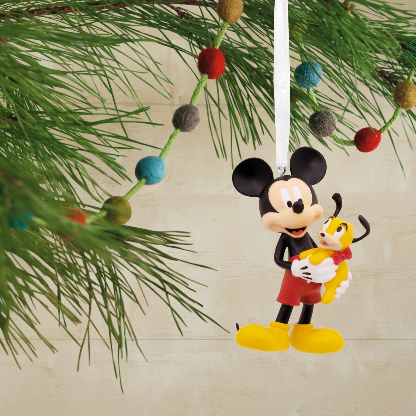 Disney Mickey Mouse Holding Puppy Hallmark Ornament