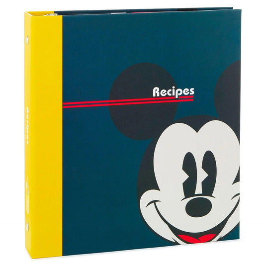 Disney Mickey Mouse Retro Pattern Recipe Organizer Book
