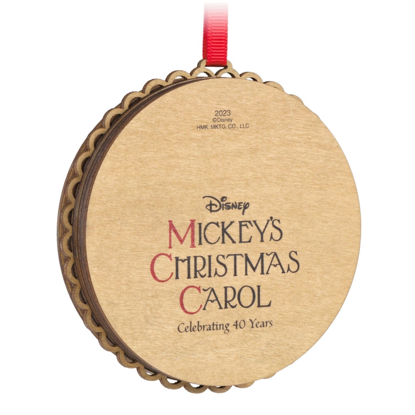 Disney Mickeys Christmas Carol 40th Anniversary Papercraft, 2023 Keepsake Ornament