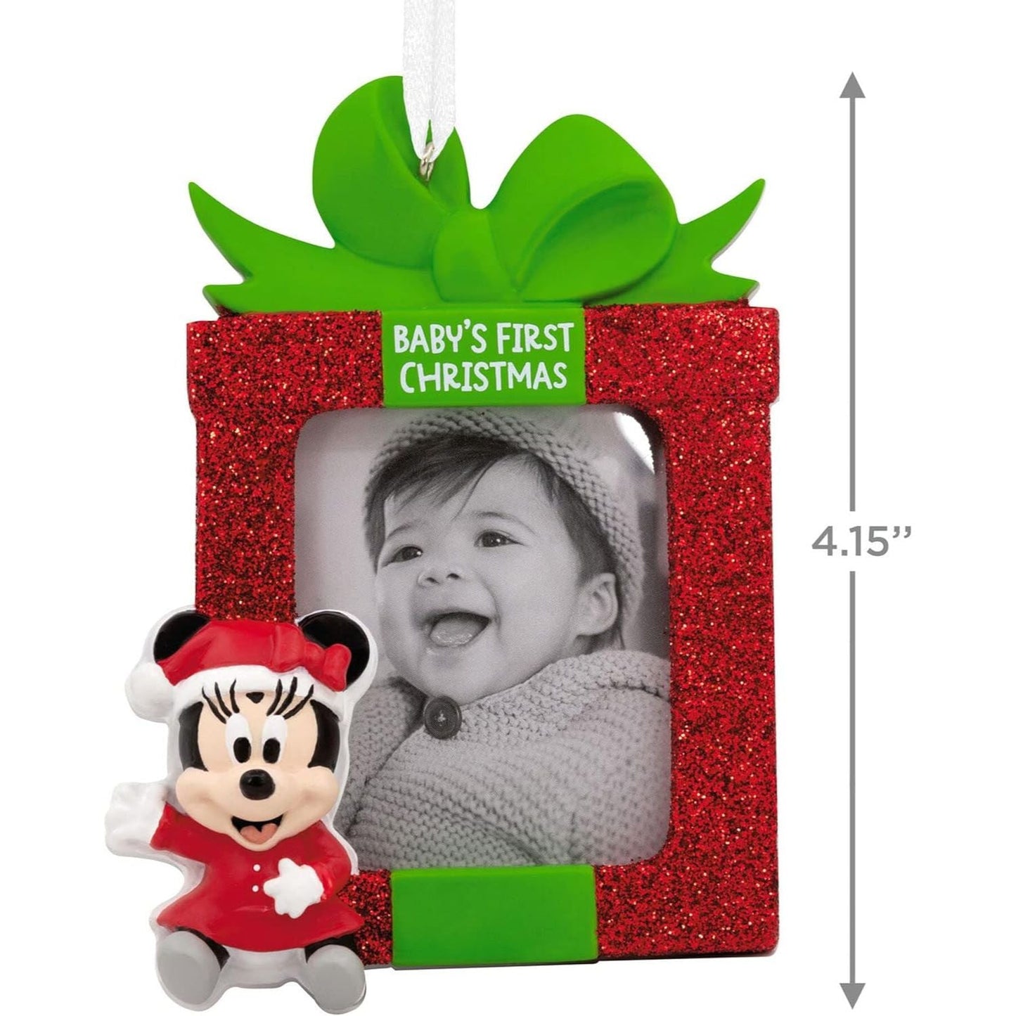 Disney Minnie Mouse Baby's First Christmas Photo Frame Personalized Hallmark Ornament