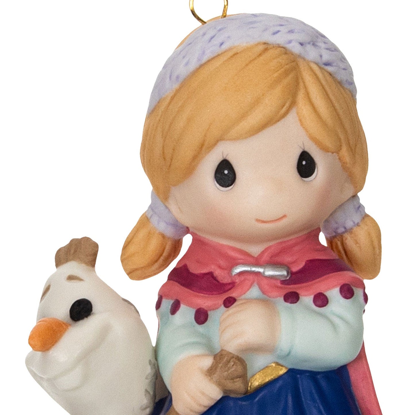 Disney Precious Moments Frozen Anna and Olaf Porcelain 2024 Keepsake Ornament