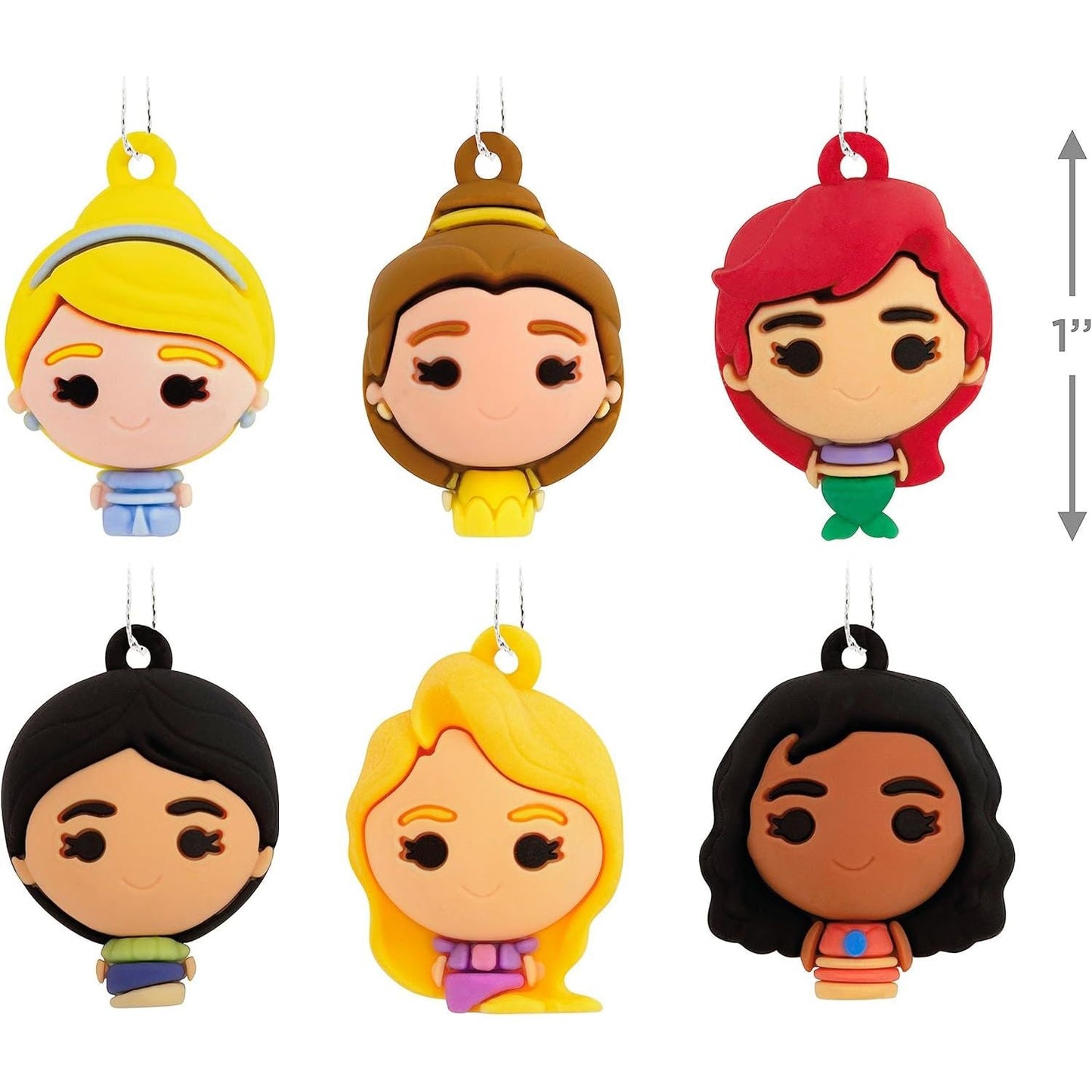 Disney Princess Miniature Hallmark Ornaments, Set of 6