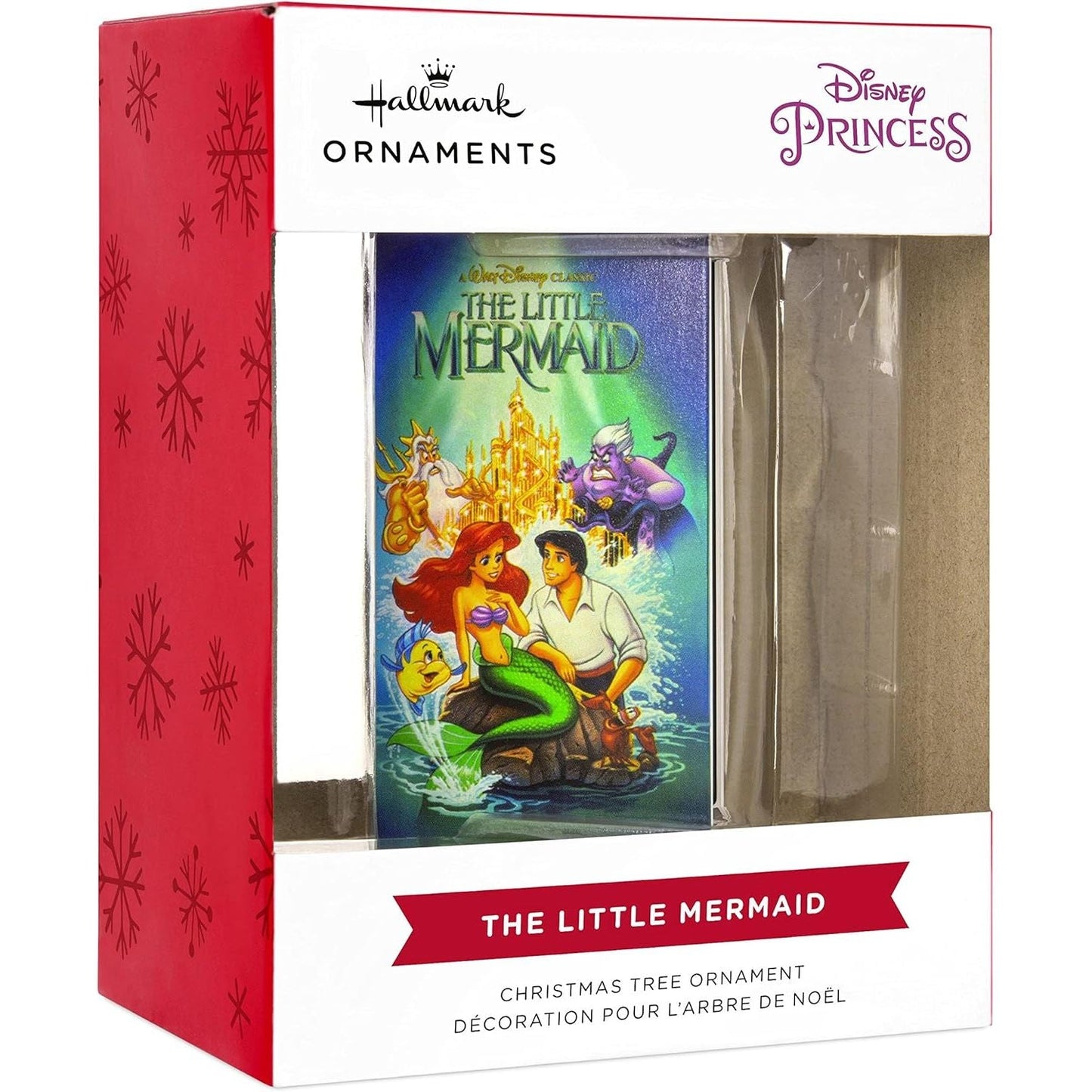 Disney The Little Mermaid Movie Retro Video Cassette Case Hallmark Ornament