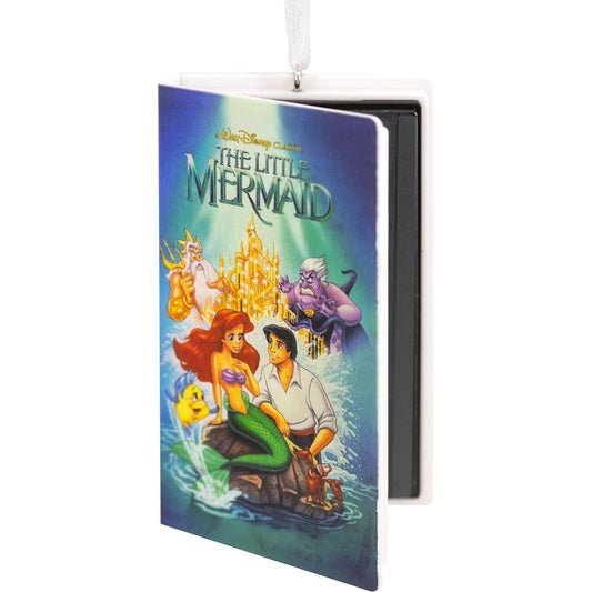 Disney The Little Mermaid Movie Retro Video Cassette Case Hallmark Ornament