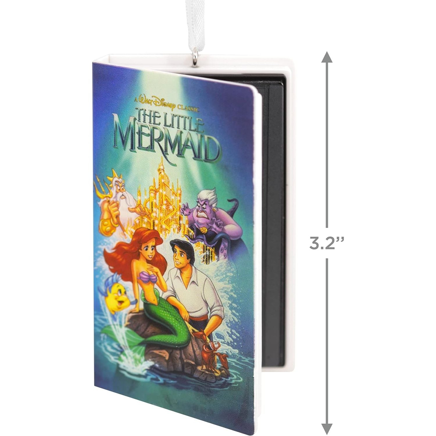 Disney The Little Mermaid Movie Retro Video Cassette Case Hallmark Ornament