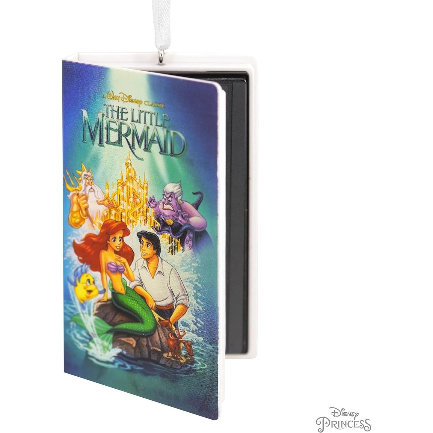 Disney The Little Mermaid Movie Retro Video Cassette Case Hallmark Ornament