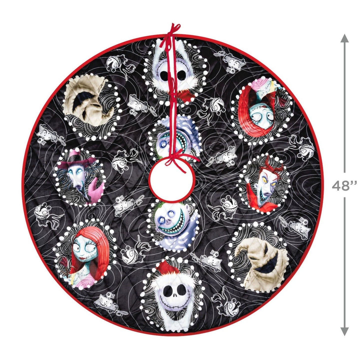 Disney Tim Burtons The Nightmare Before Christmas Halloween Town Christmas Tree Skirt, 48"