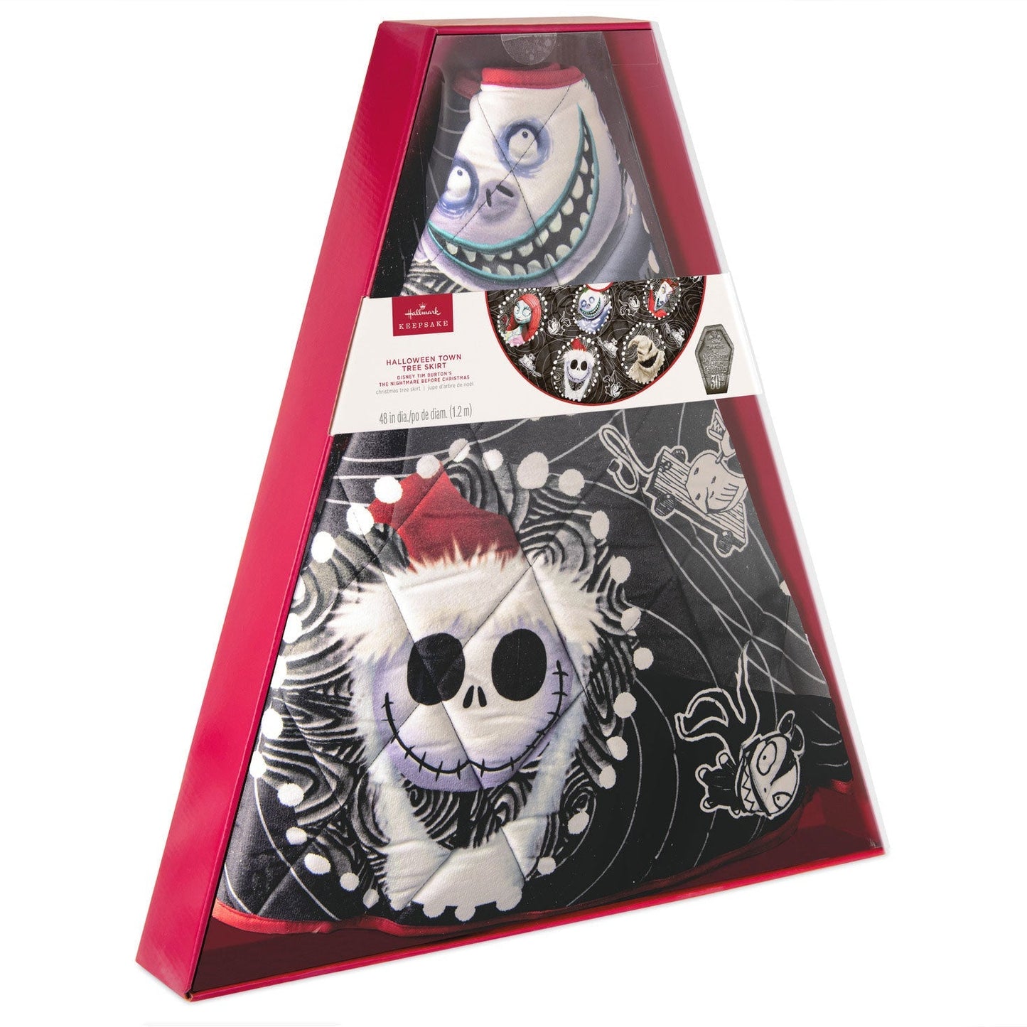 Disney Tim Burtons The Nightmare Before Christmas Halloween Town Christmas Tree Skirt, 48"