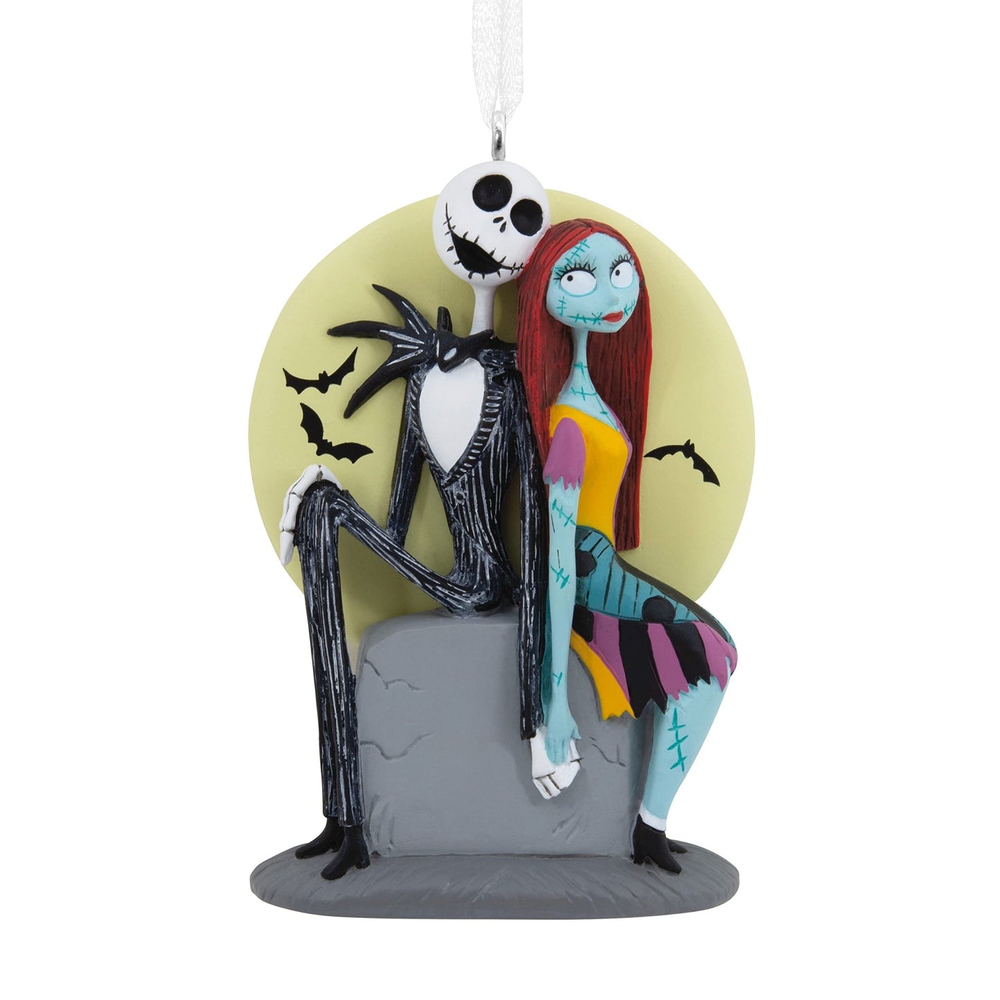 Disney Tim Burton's The Nightmare Before Christmas Jack and Sally on Tombstone Hallmark Ornament