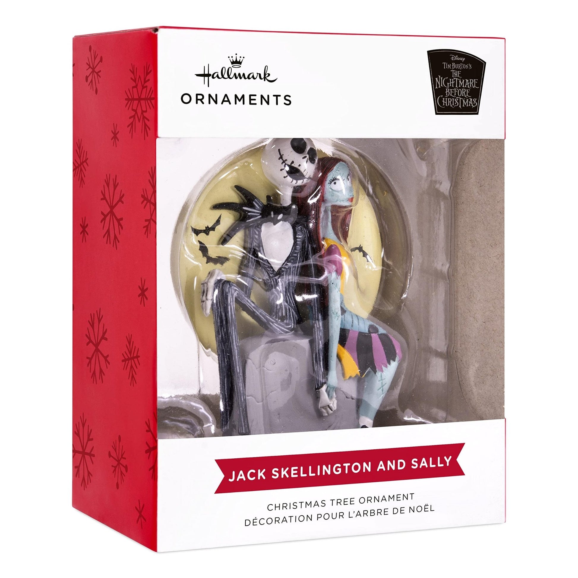 Disney Tim Burton's The Nightmare Before Christmas Jack and Sally on Tombstone Hallmark Ornament