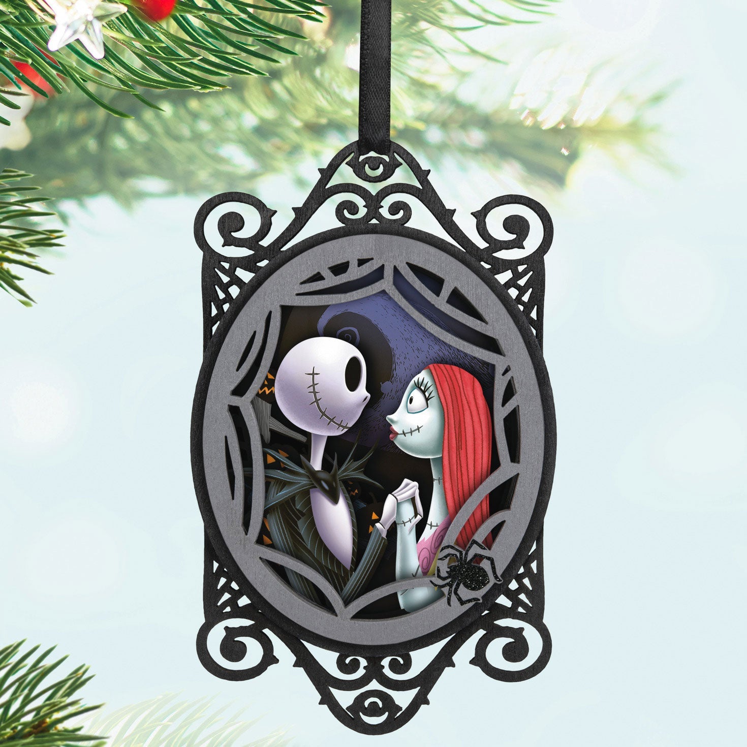 Disney Tim Burton's The Nightmare Before Christmas Jack and Sally Papercraft 2024 Keepsake Ornament
