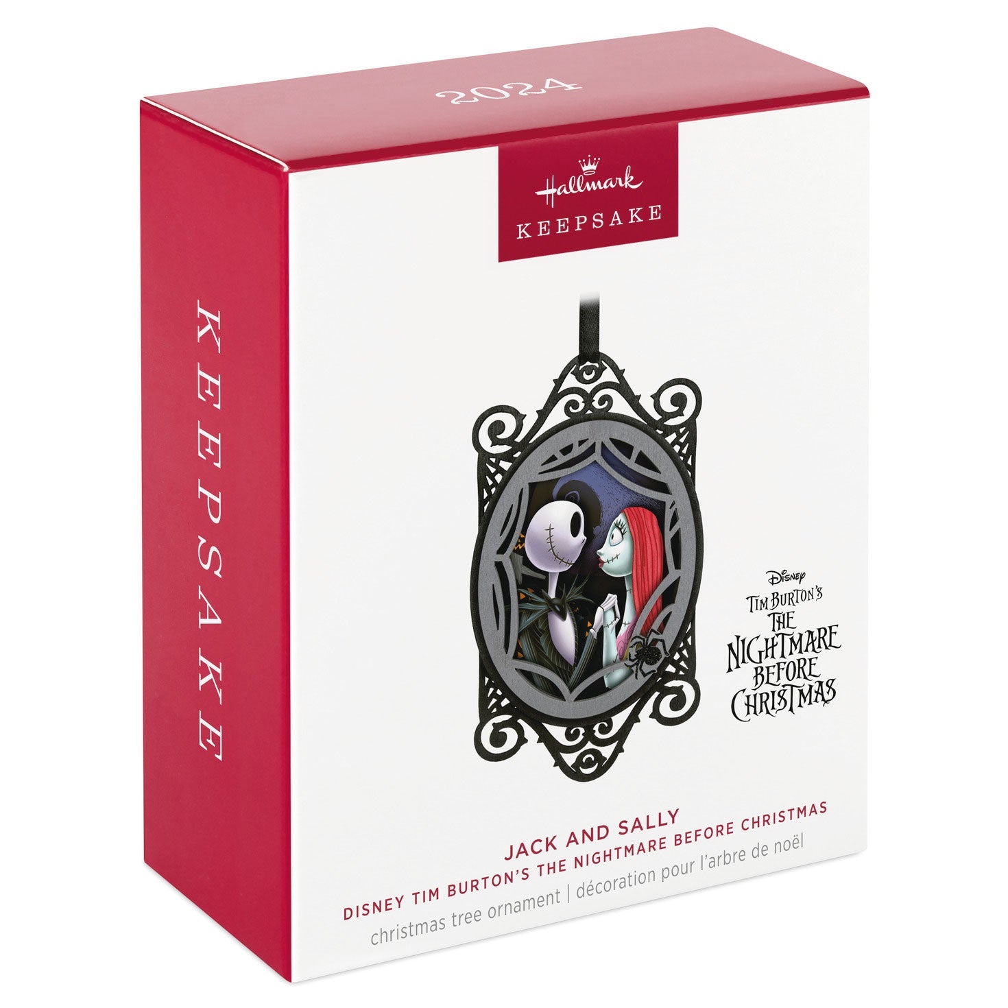 Disney Tim Burton's The Nightmare Before Christmas Jack and Sally Papercraft 2024 Keepsake Ornament
